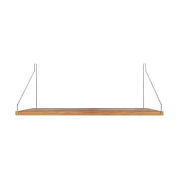 Single Shelf Wandregal - Eiche-Edelstahl, 60x27 cm - FRAMA