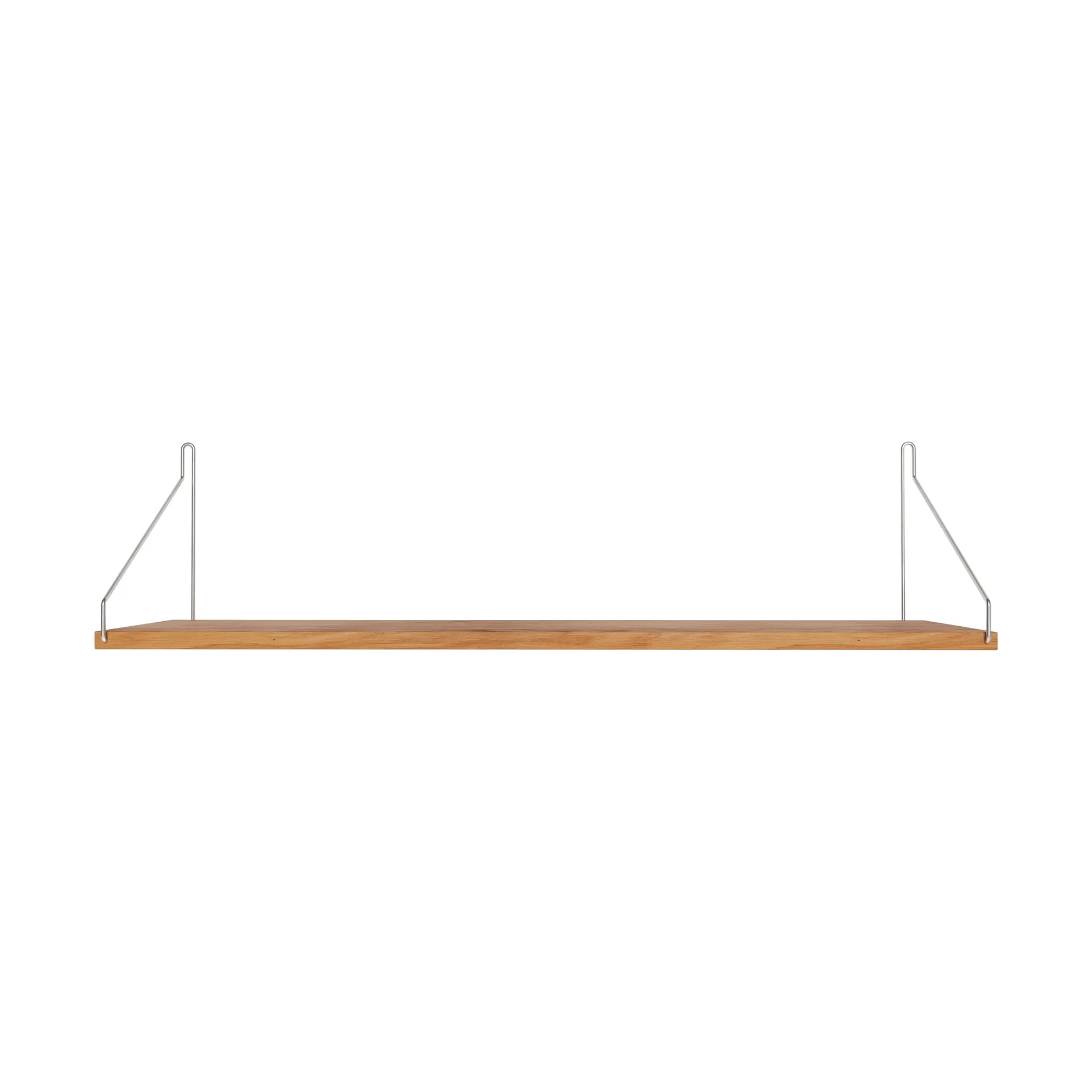 Single Shelf Wandregal, Eiche-Edelstahl, 80x20 cm FRAMA
