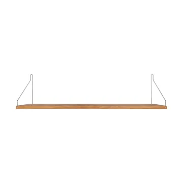 Single Shelf Wandregal - Eiche-Edelstahl, 80x20 cm - FRAMA