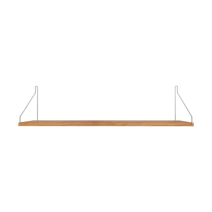 Single Shelf Wandregal - Eiche-Edelstahl, 80x20 cm - FRAMA