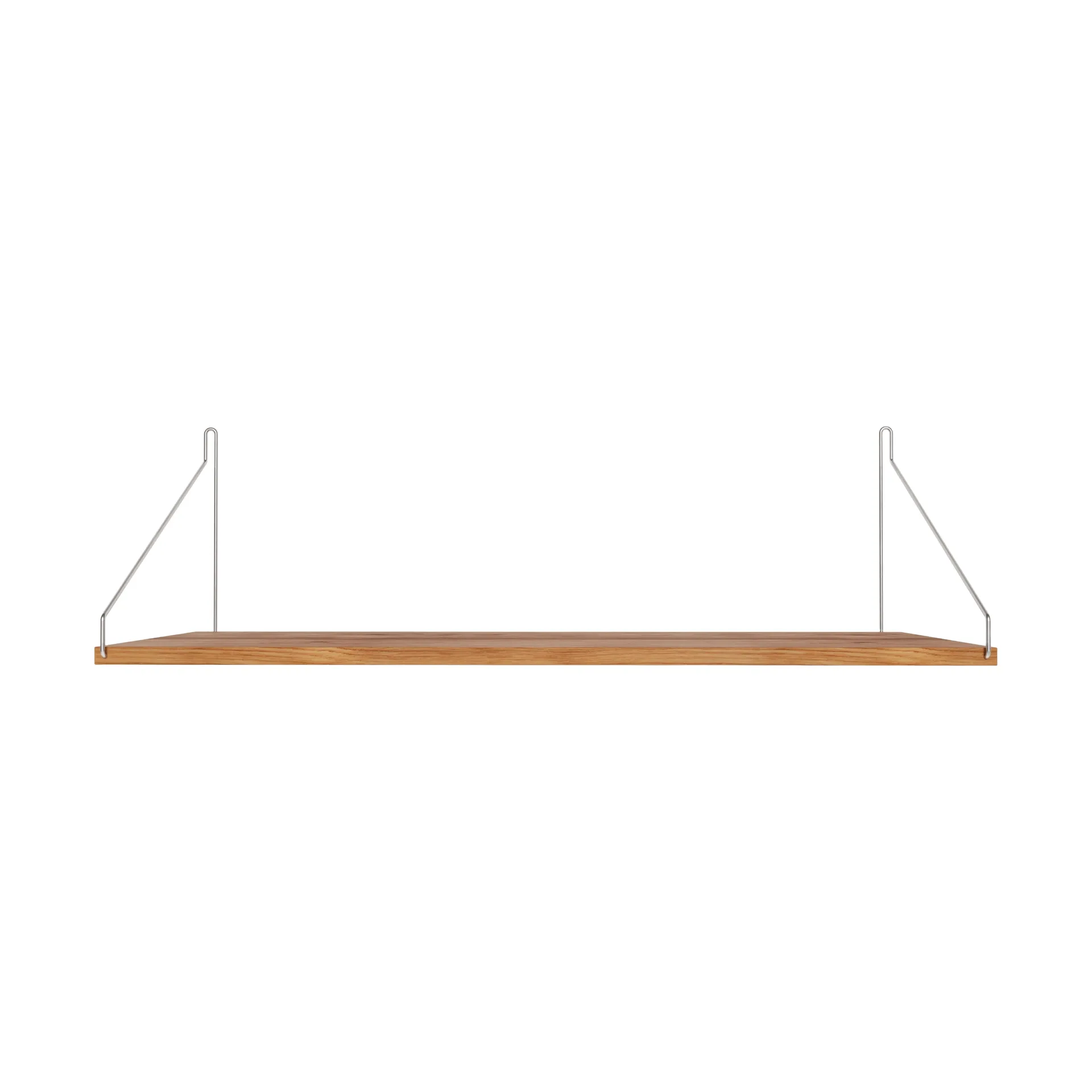 Single Shelf Wandregal, Eiche-Edelstahl, 80x27 cm FRAMA