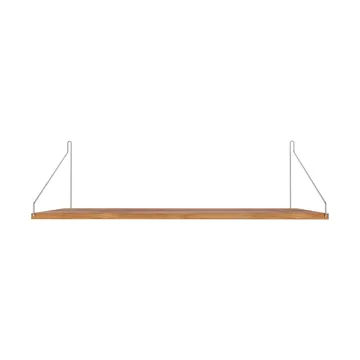 Single Shelf Wandregal - Eiche-Edelstahl, 80x27 cm - FRAMA