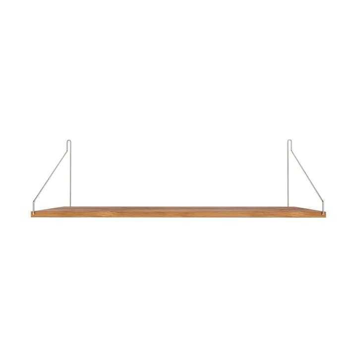 Single Shelf Wandregal - Eiche-Edelstahl, 80x27 cm - FRAMA
