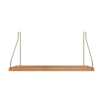 Single Shelf Wandregal - Eiche-Messing, 40x20 cm - FRAMA