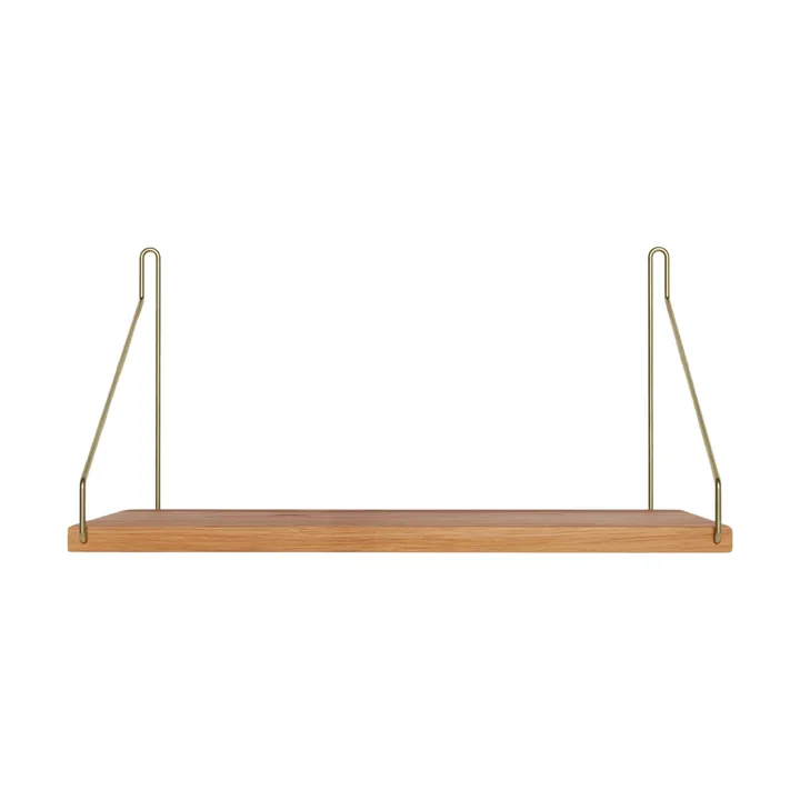 Single Shelf Wandregal - Eiche-Messing, 40x20 cm - FRAMA
