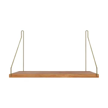 Single Shelf Wandregal - Eiche-Messing, 40x27 cm - FRAMA