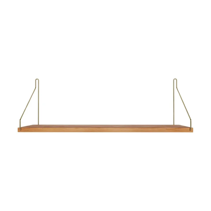 Single Shelf Wandregal - Eiche-Messing, 60x20 cm - FRAMA