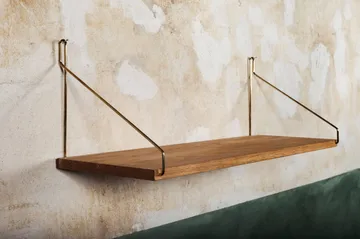 Single Shelf Wandregal - Eiche-Messing, 60x20 cm - FRAMA