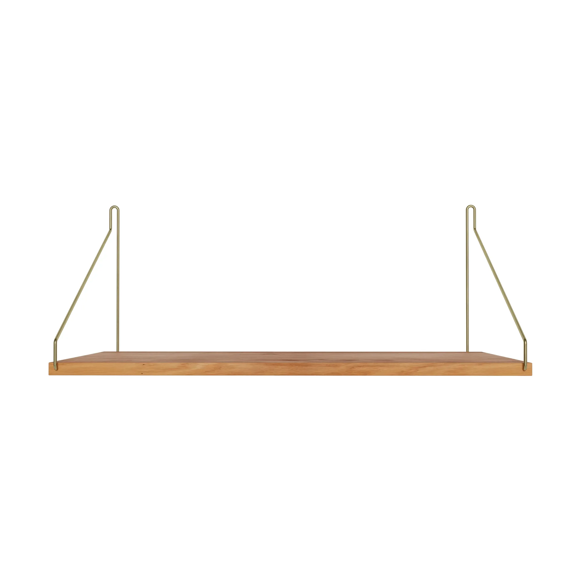 Single Shelf Wandregal, Eiche-Messing, 60x27 cm FRAMA