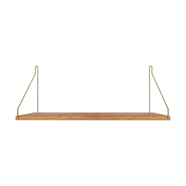 Single Shelf Wandregal - Eiche-Messing, 60x27 cm - FRAMA