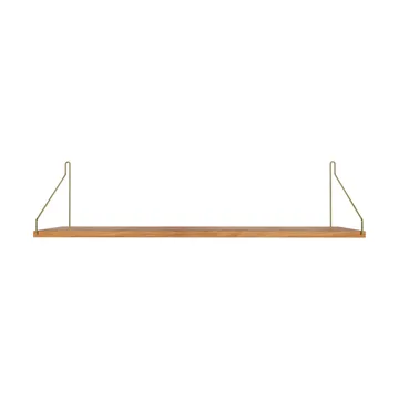 Single Shelf Wandregal - Eiche-Messing, 80x27 cm - FRAMA