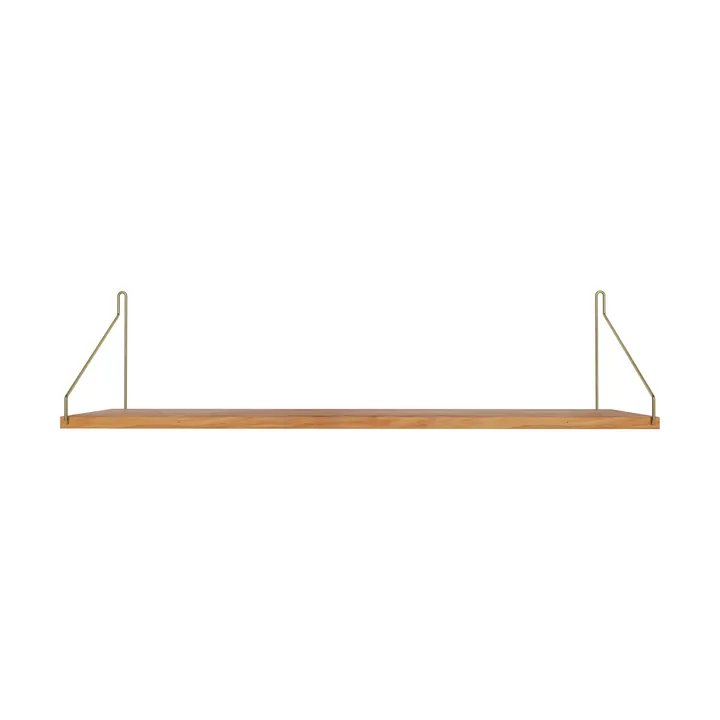 Single Shelf Wandregal - Eiche-Messing, 80x27 cm - FRAMA