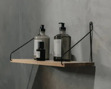 Single Shelf Wandregal - Eiche-Schwarz, 40x20 cm - FRAMA