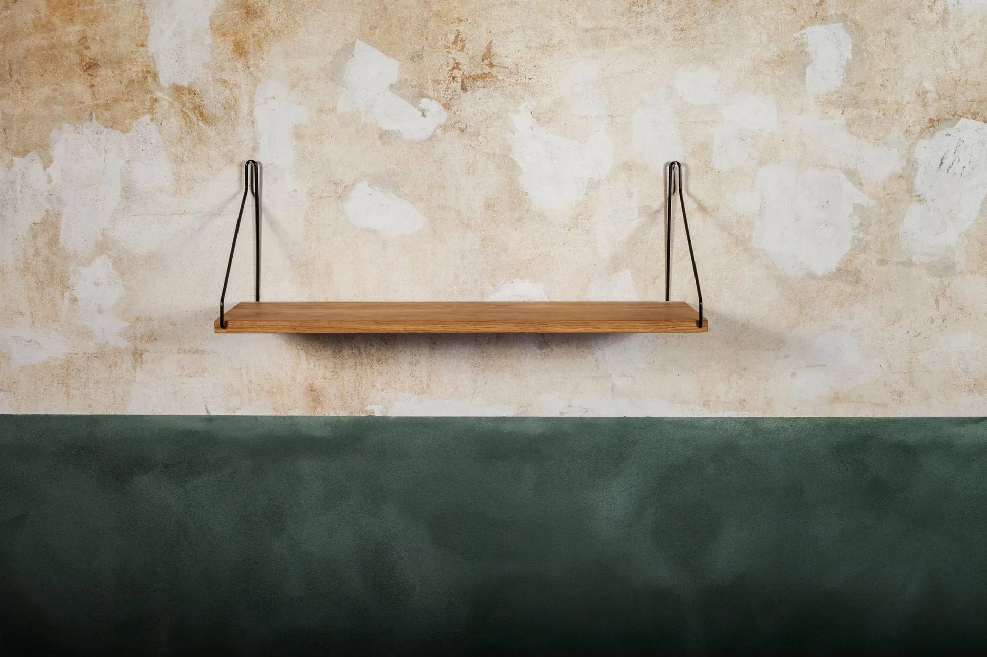 Single Shelf Wandregal, Eiche-Schwarz, 60x20 cm FRAMA
