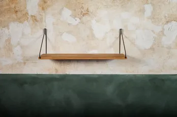 Single Shelf Wandregal - Eiche-Schwarz, 60x20 cm - FRAMA