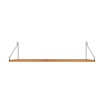 Single Shelf Wandregal - Eiche-Schwarz, 80x20 cm - FRAMA