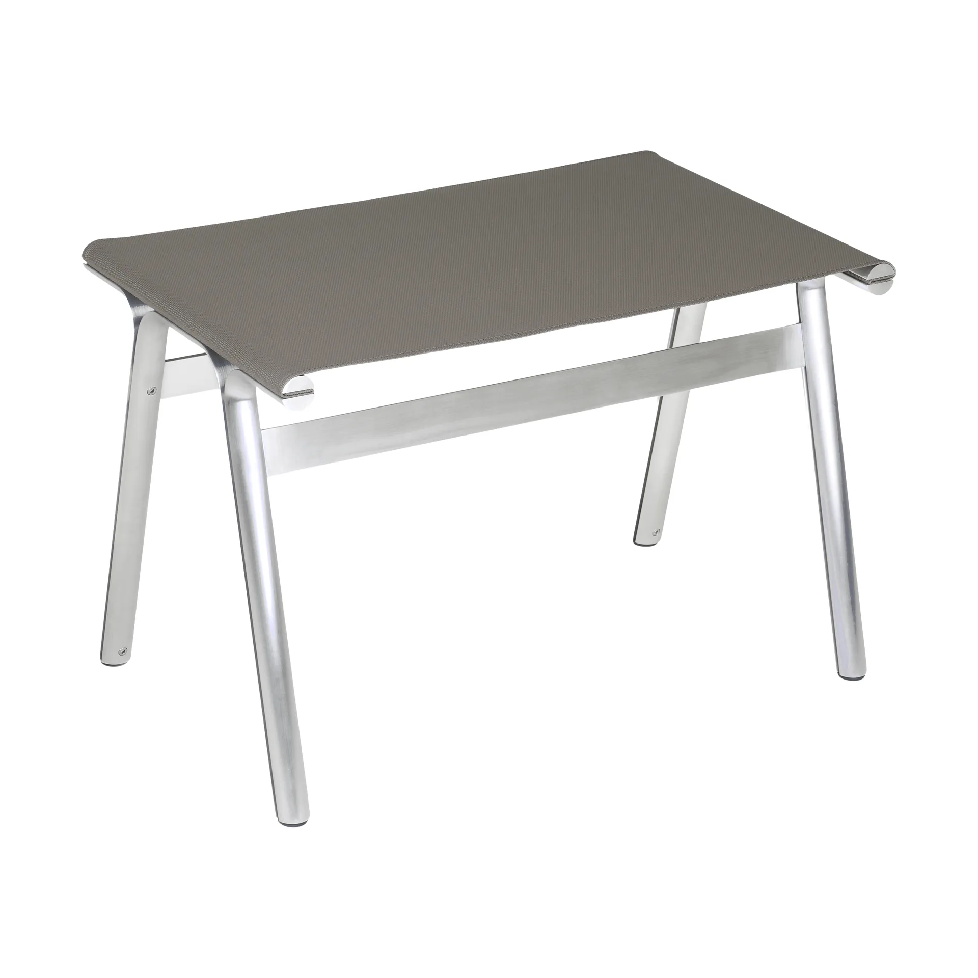 Union Hocker, Aluminium-Taupe Mesh, H: 40,6 cm FRAMA