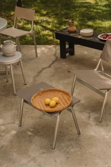 Union Loungesessel - Aluminium-Sandstone Linen - FRAMA
