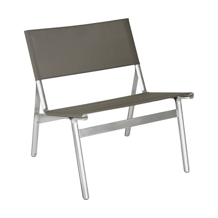Union Loungesessel - Aluminium-Taupe Mesh - FRAMA