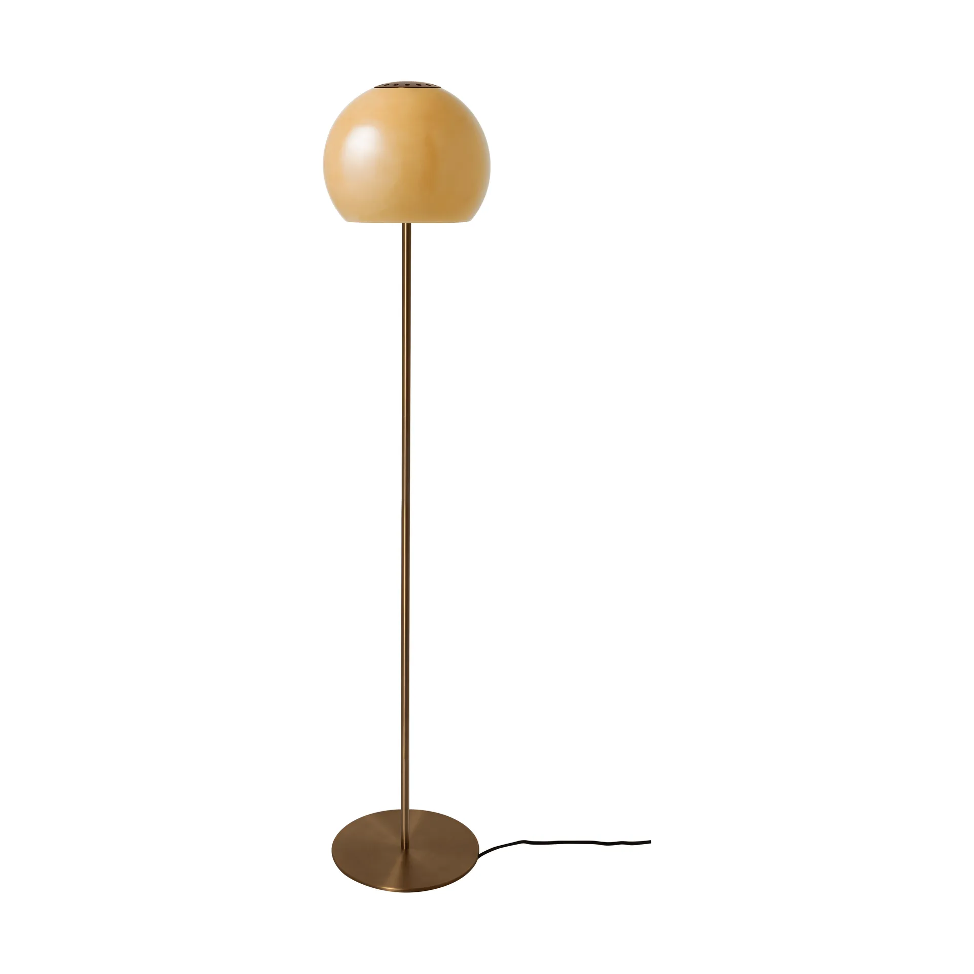 Ball Glass Stehleuchte, Amber, 130 cm Frandsen