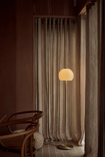 Ball Glass Stehleuchte - Sand Grey, 130 cm - Frandsen