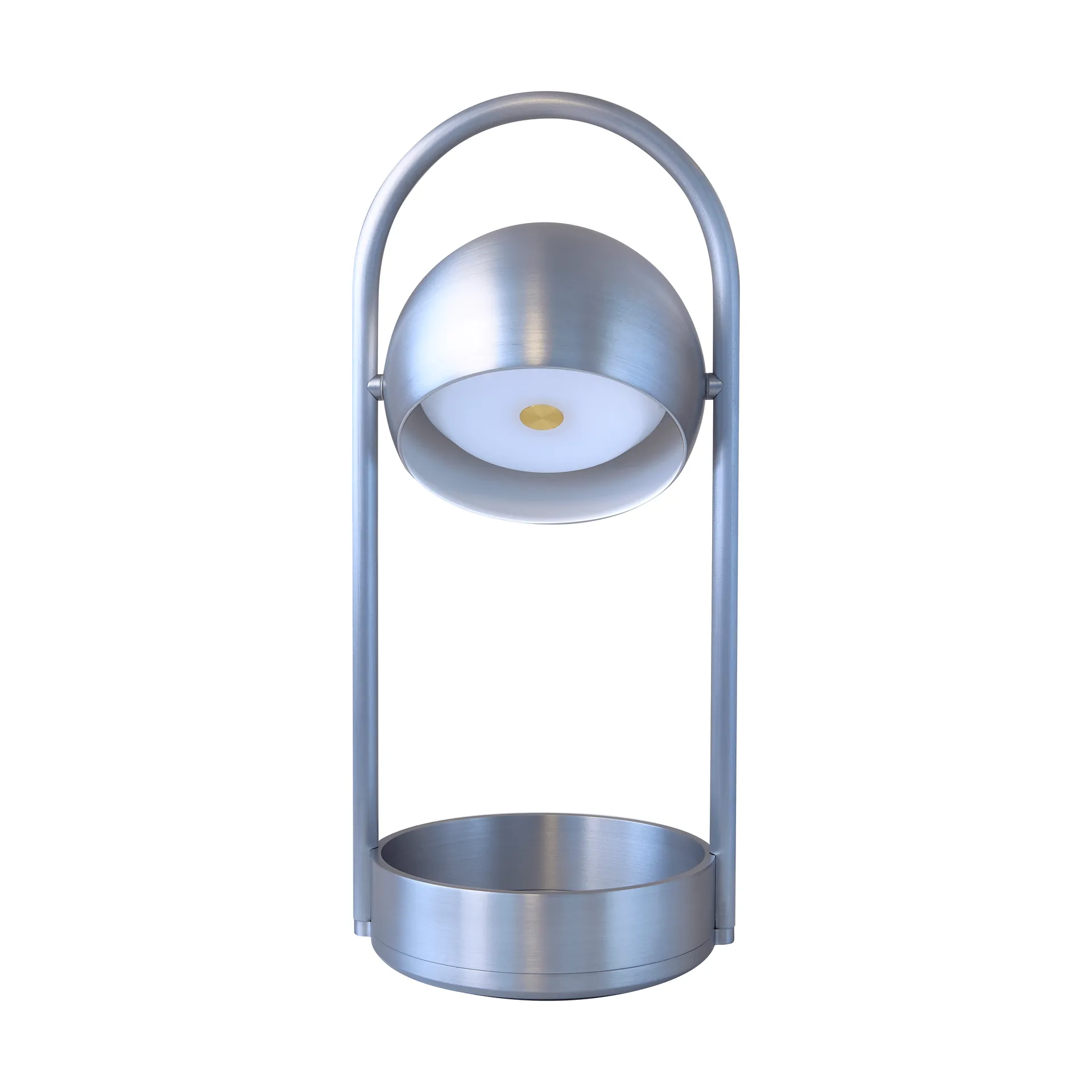 Ball tragbare Tischlampe, Brushed Aluminium, 32 cm Frandsen