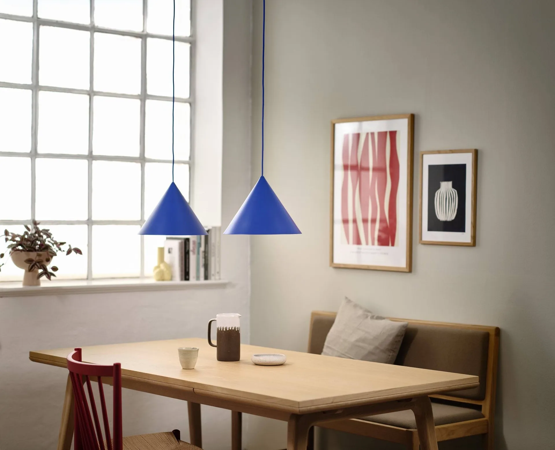 Benjamin Xl Pendelleuchte Ø46 cm, Atomic Blue Ø30 cm Frandsen