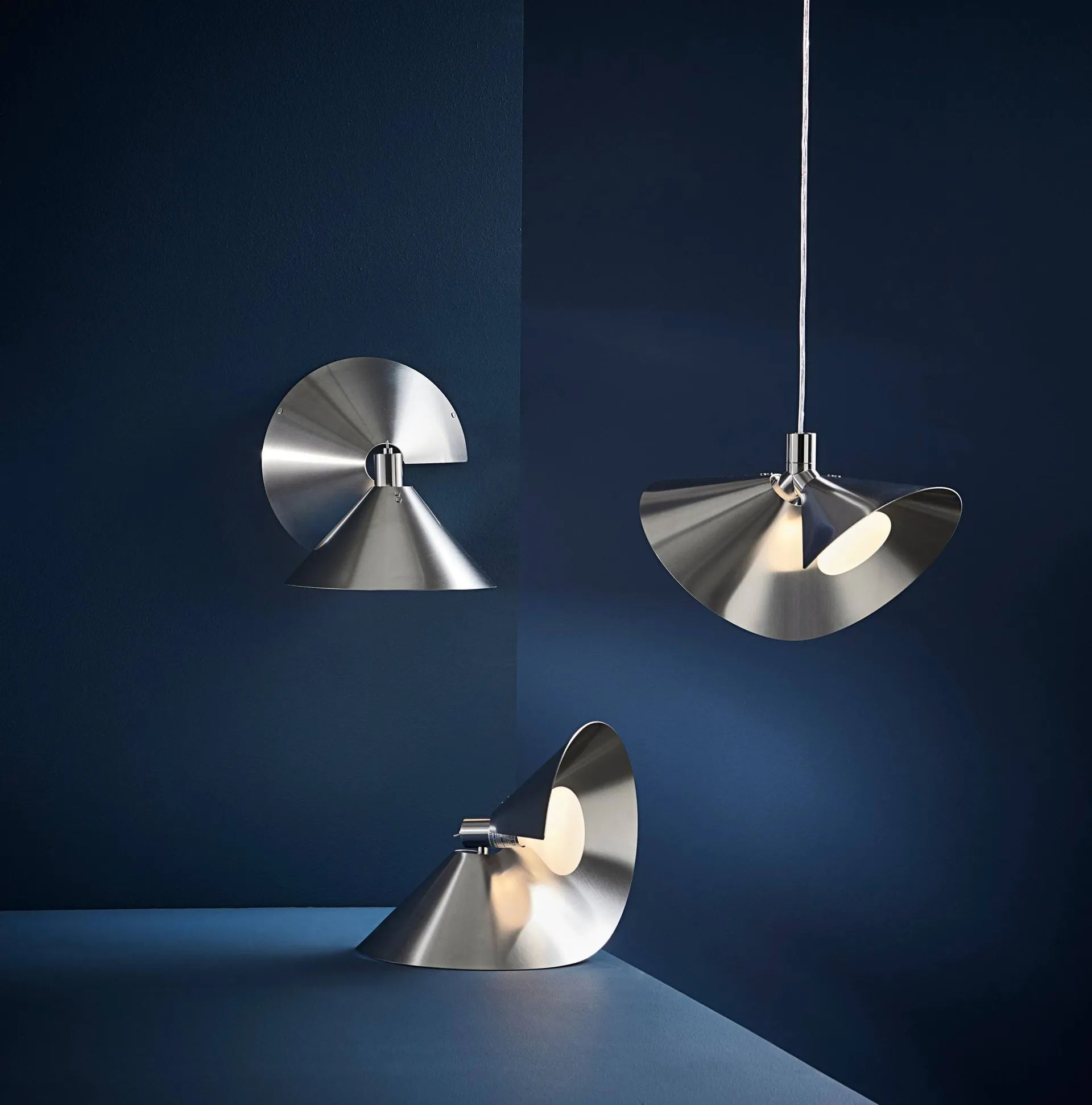 Peel Pendelleuchte, Brushed stainless steel Frandsen