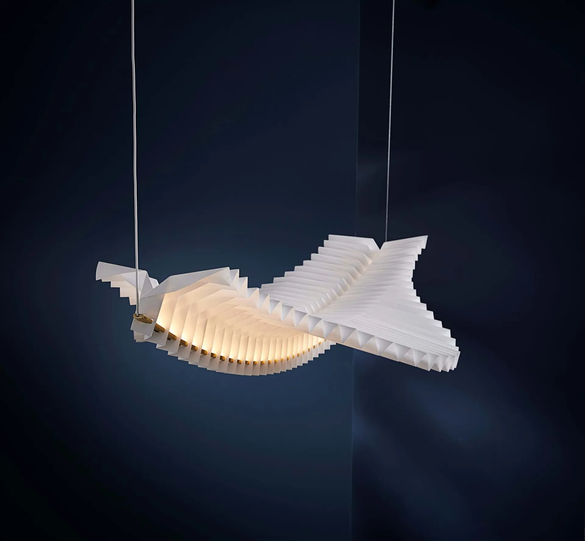 Sora Pendelleuchte, Solid brass-white Frandsen