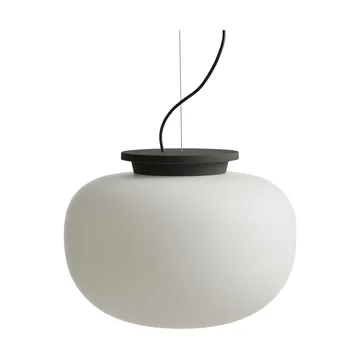 Supernate Pendelleuchte - Opal white-black, Ø38 cm - Frandsen