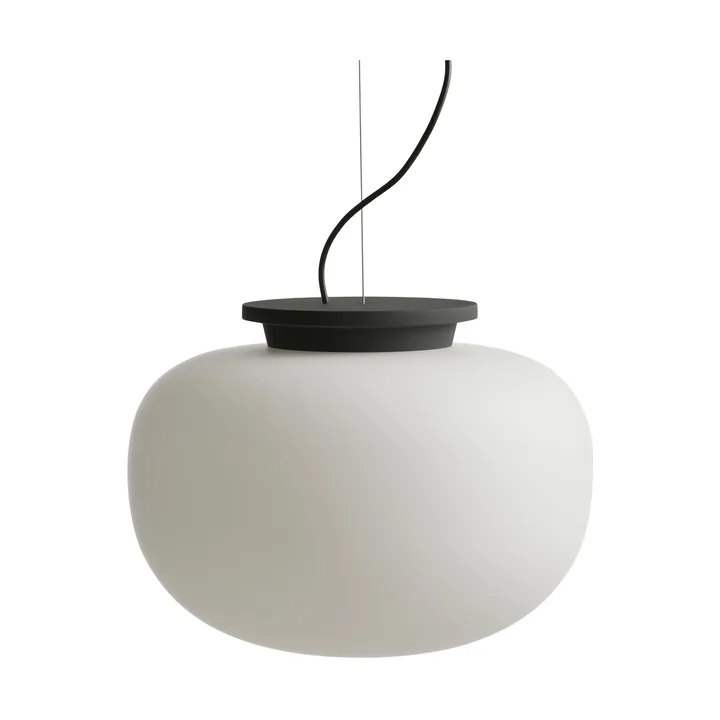 Supernate Pendelleuchte - Opal white-black, Ø38 cm - Frandsen