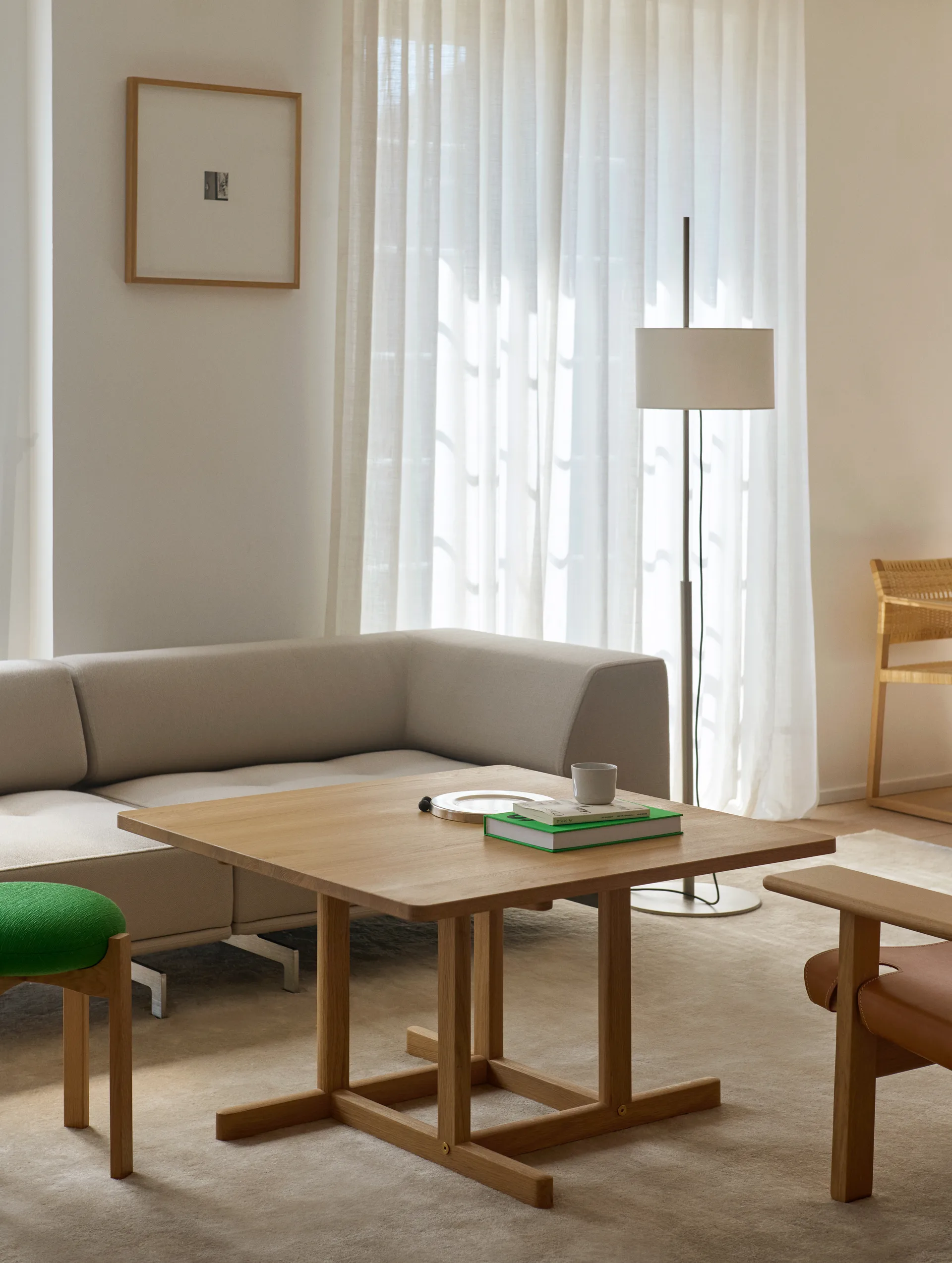 BM80 Mogensen Coffee Table 90x90 cm, Hell geölte Eiche Fredericia Furniture