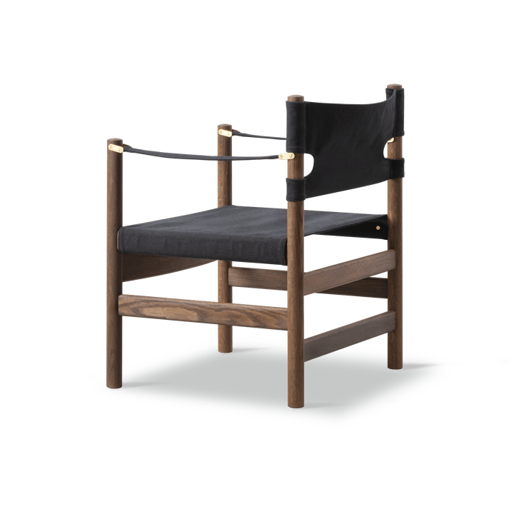 Canvas 21 Armstuhl, Schwarz Canvas-geölte Eiche Fredericia Furniture