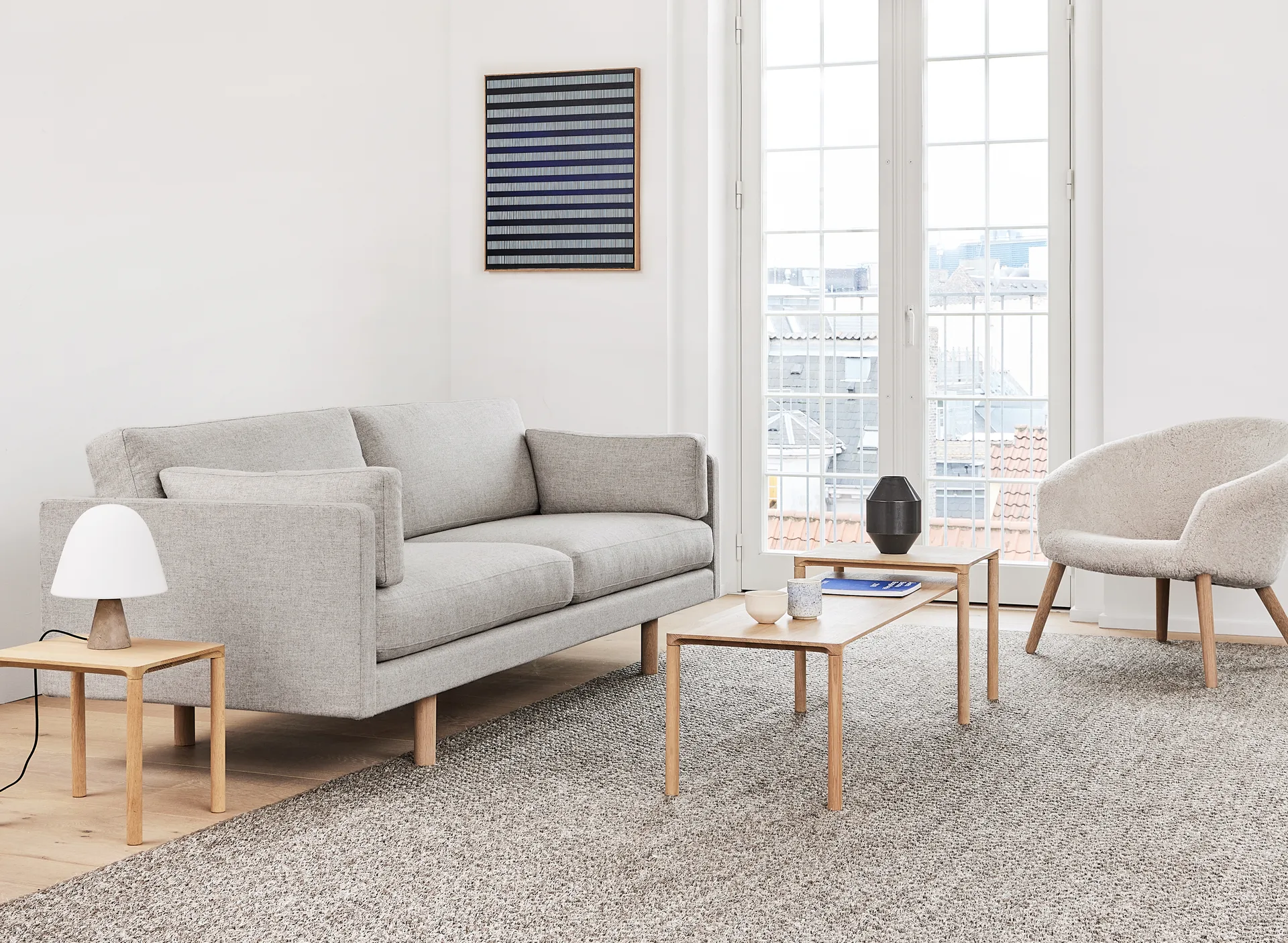 das EJ220 2062 Sofa 2-sits, Bardal 780 blau Fredericia Furniture