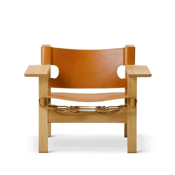 Der Spanische Stuhl - Leder cognac-geölte Eiche - Fredericia Furniture