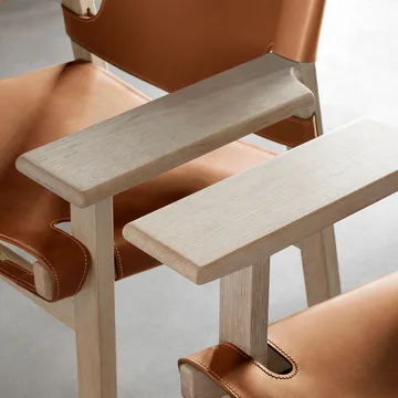 Der Spanische Stuhl - Leder cognac-geölte Eiche - Fredericia Furniture
