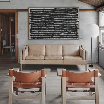 Der Spanische Stuhl - Leder cognac-såpad Eichenholz - Fredericia Furniture