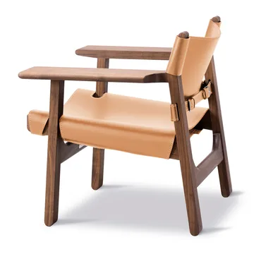 Der Spanische Stuhl - Leder natur-geölt Walnuss - Fredericia Furniture
