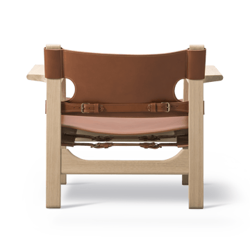 Der Spanische Stuhl Sessel - Leder cognac-hell geölte Eiche - Fredericia Furniture