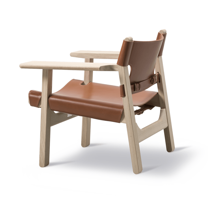 Der Spanische Stuhl Sessel, Leder cognac-hell geölte Eiche Fredericia Furniture