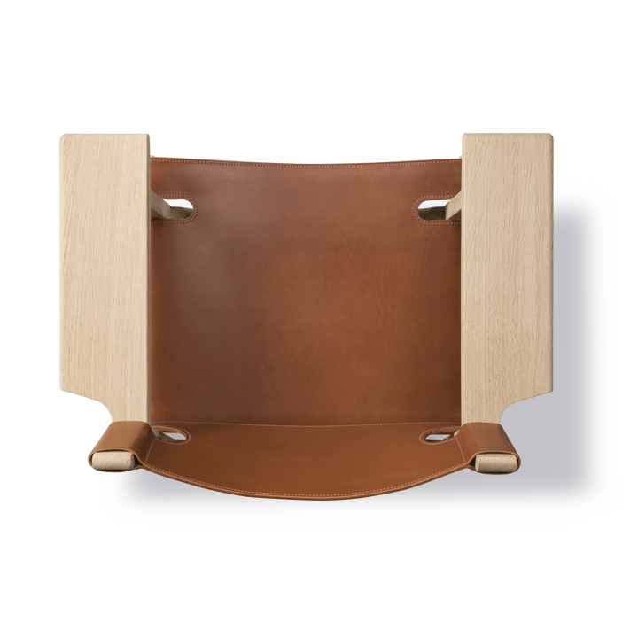 Der Spanische Stuhl Sessel, Leder cognac-hell geölte Eiche Fredericia Furniture