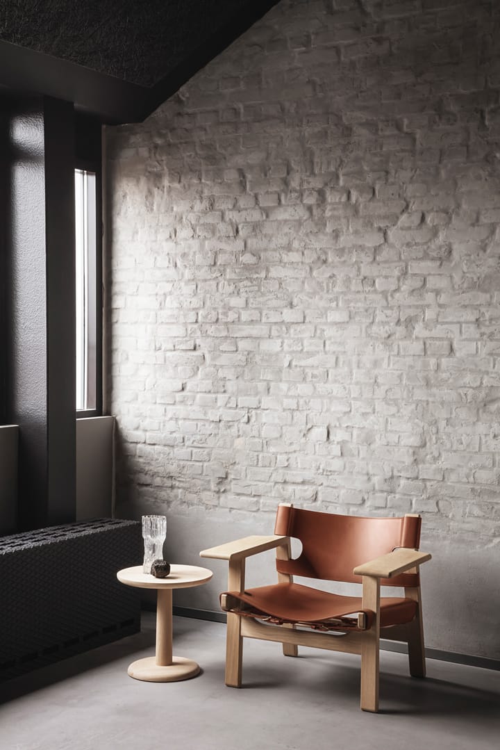 Der Spanische Stuhl Sessel, Leder cognac-hell geölte Eiche Fredericia Furniture