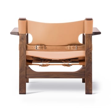 Der Spanische Stuhl Sessel - Leder natur-geölt Walnuss - Fredericia Furniture