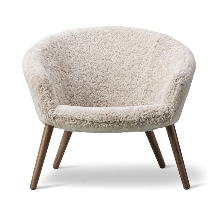 Ditzel Loung-Sessel aus Schaffell - Moonlight-walnut - Fredericia Furniture