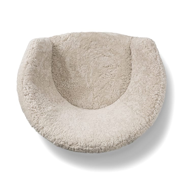 Ditzel Loung-Sessel aus Schaffell, Moonlight-walnut Fredericia Furniture