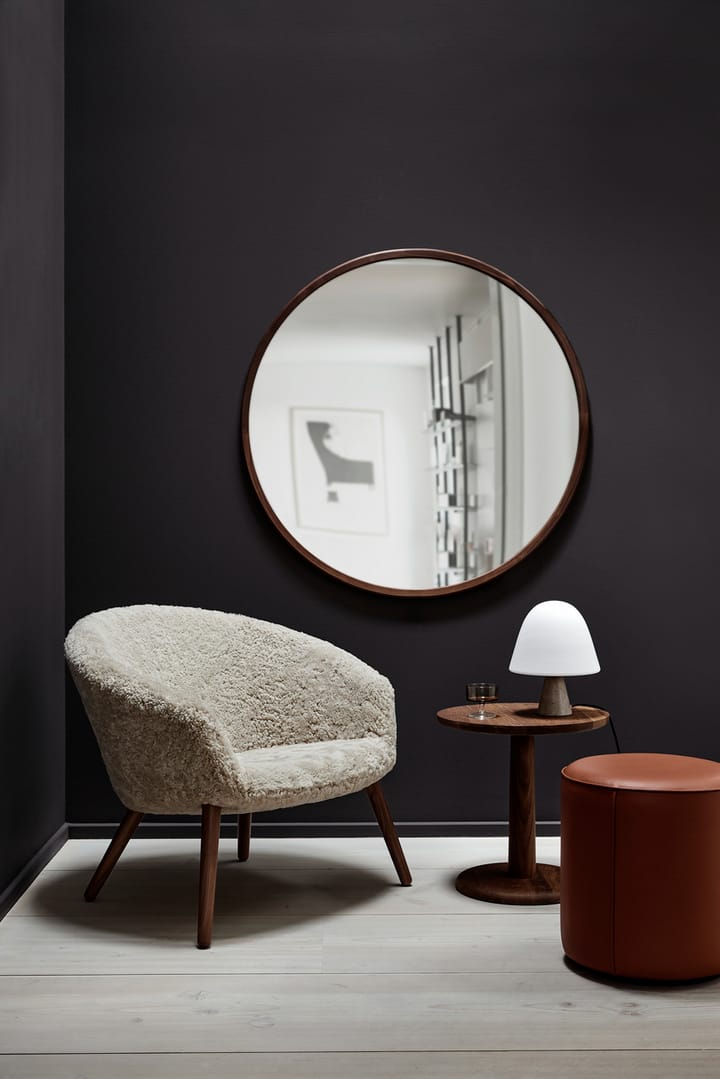 Ditzel Loung-Sessel aus Schaffell, Moonlight-walnut Fredericia Furniture