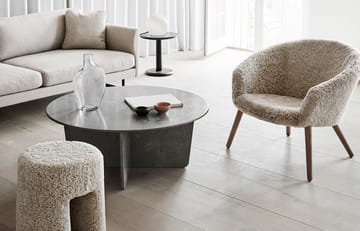 Ditzel Loung-Sessel aus Schaffell - Moonlight-walnut - Fredericia Furniture