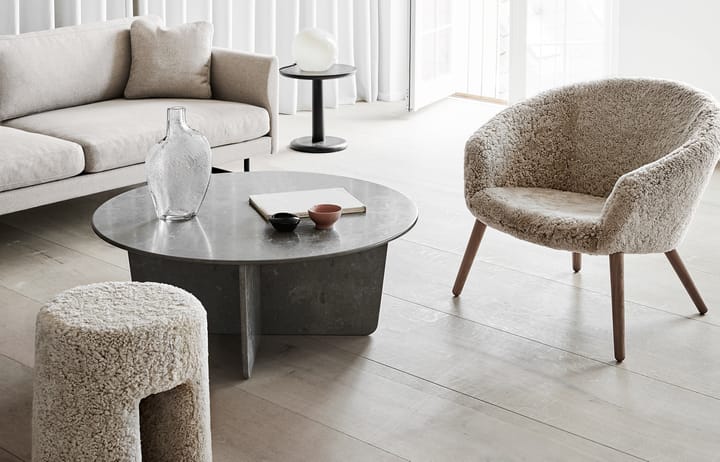 Ditzel Loung-Sessel aus Schaffell, Moonlight-walnut Fredericia Furniture