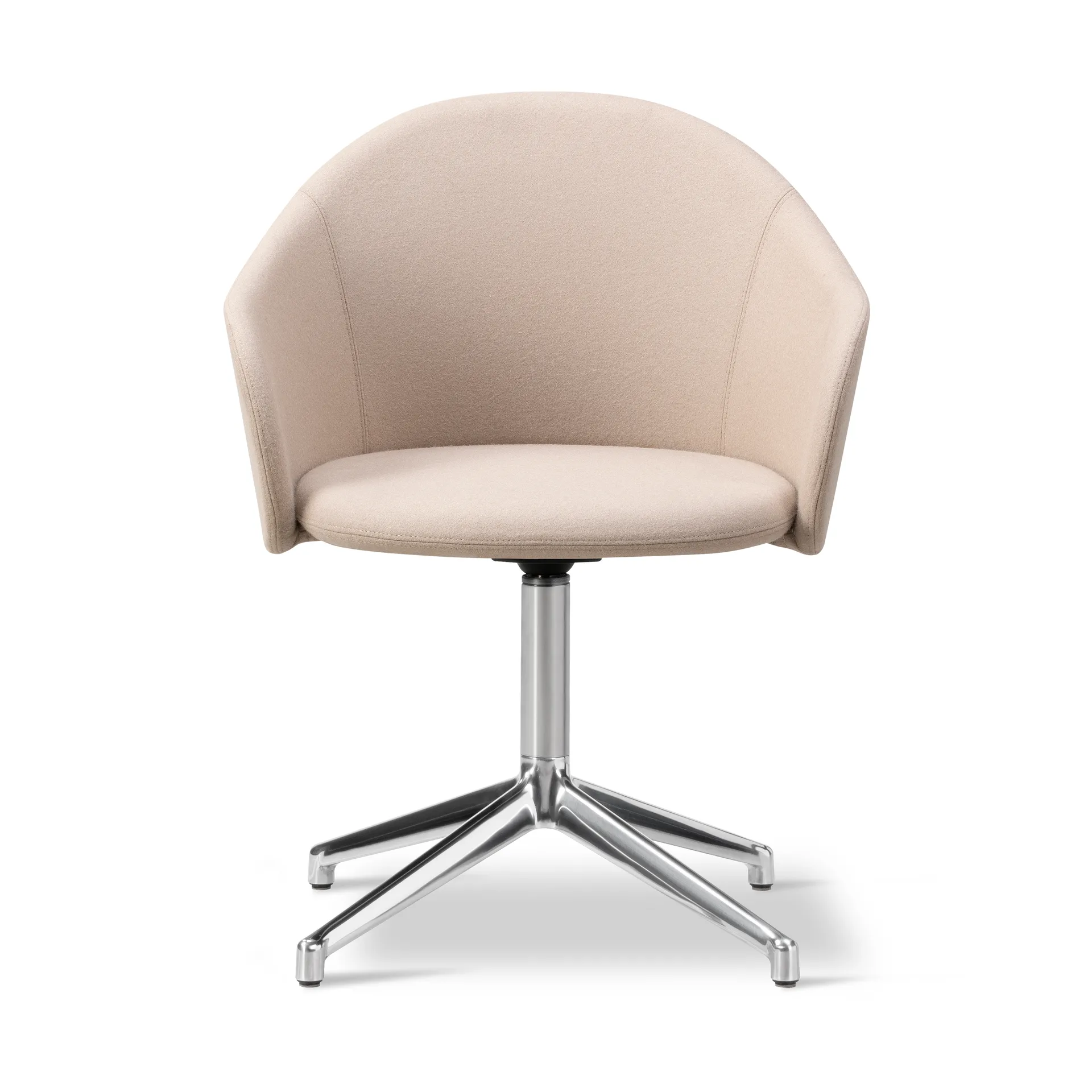 Gomo Armchair Sessel Swivel Base 4-Stern, Blazer CUZ47 Fairfield-polierter Aluminium Fredericia Furniture