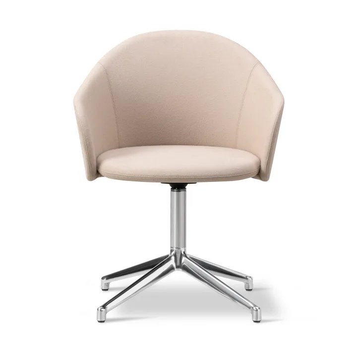 Gomo Armchair Sessel Swivel Base 4-Stern - Blazer CUZ47 Fairfield-polierter Aluminium - Fredericia Furniture